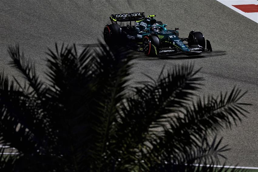 F1 car and palm trees